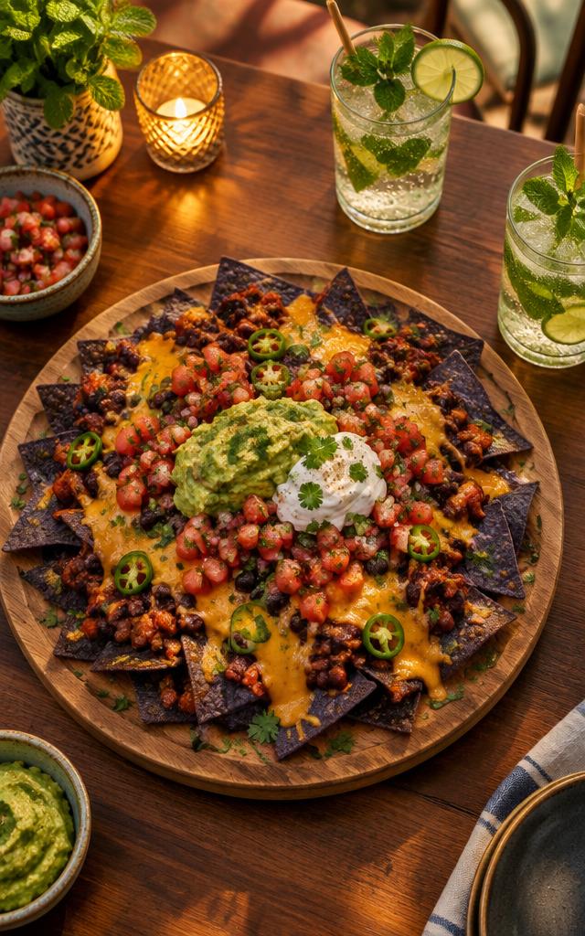 Cheesy Corn & Bean Nachos